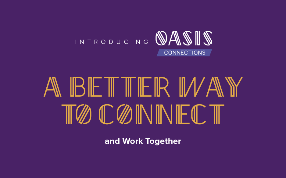 Abarca Health Oasis Connections thumbnail with the text “A Better Way to Connect and Work Together” on a purple background.